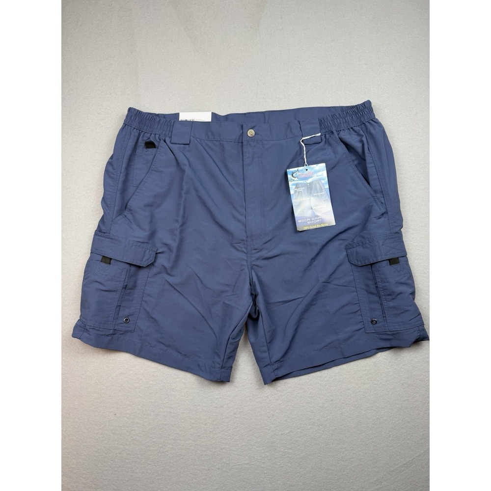 World Wide Sportsman Shorts Mens 46 Blue Boca Grande Cargo Fishing Nylon NWT